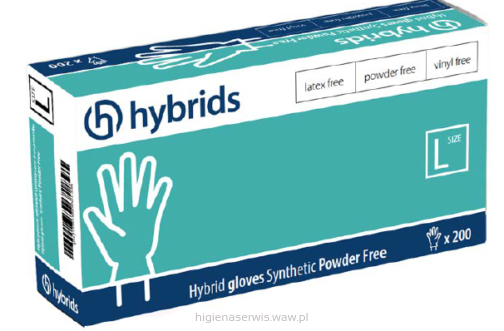 Rękawiczki HYBRIDS jednorazowe 200 szt.