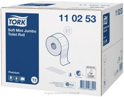 Papier toaletowy mini Jumbo TORK Premium 12 sztuk